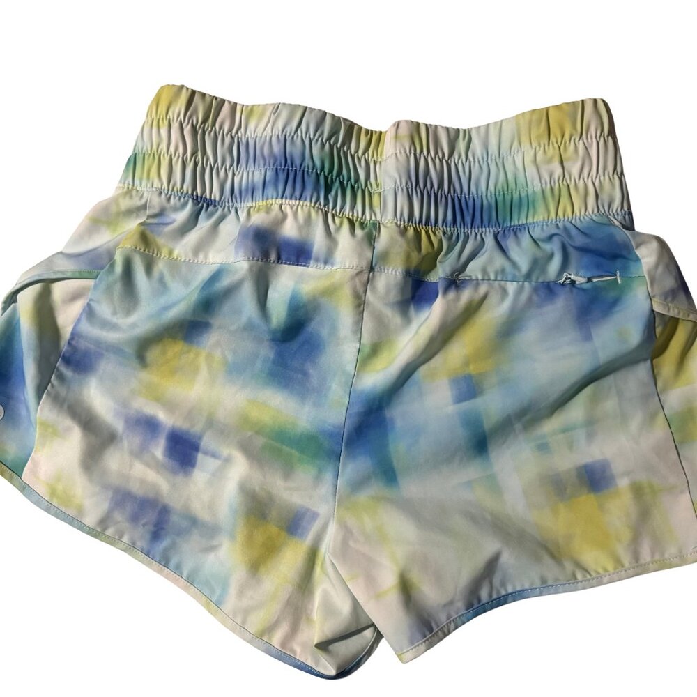 Avia Blue Green Tie Dye Running Shorts Small Lined Athletic - Picture 2 of 9